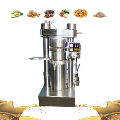 Máquina hidráulica de extracción de aceite de semilla de cártamo.