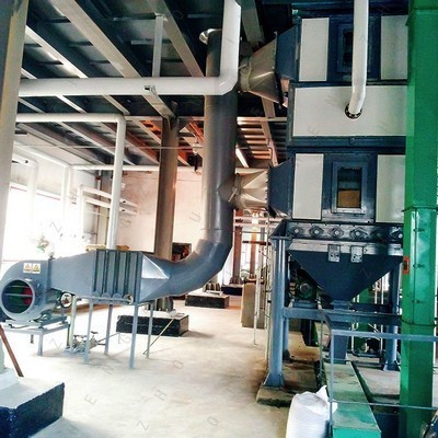 Combinadora automática de copra para línea de producción de prensa de aceite en Perú.